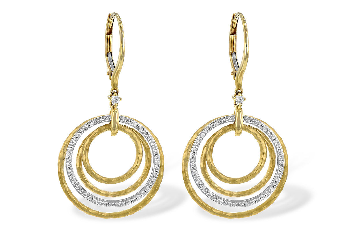 Allison Kaufman Diamond Earrings in 14K Yellow & White Gold, 0.40 ctw