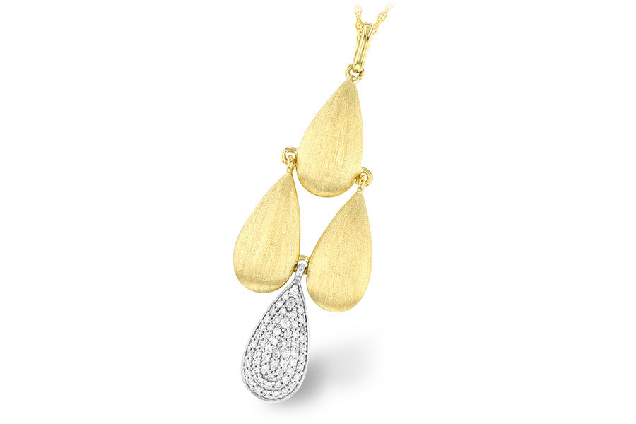 Allison Kaufman Diamond Necklace in 14K Yellow & White Gold, 0.19 ctw (X19475)