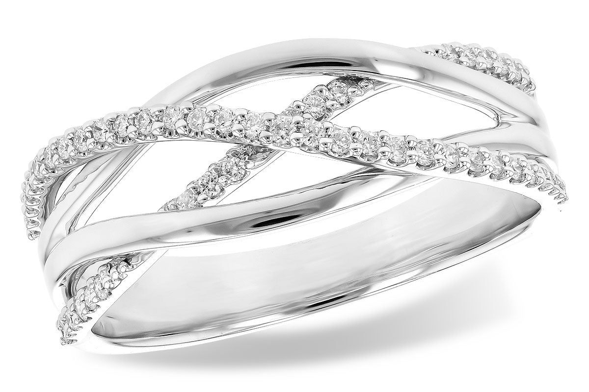 Allison Kaufman Diamond Wedding Band in 14K White Gold, 0.17 ctw