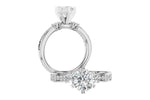 Allison Kaufman Diamond Engagement Ring Semi-Mount in 14K White Gold, 0.32 ctw, alternate view