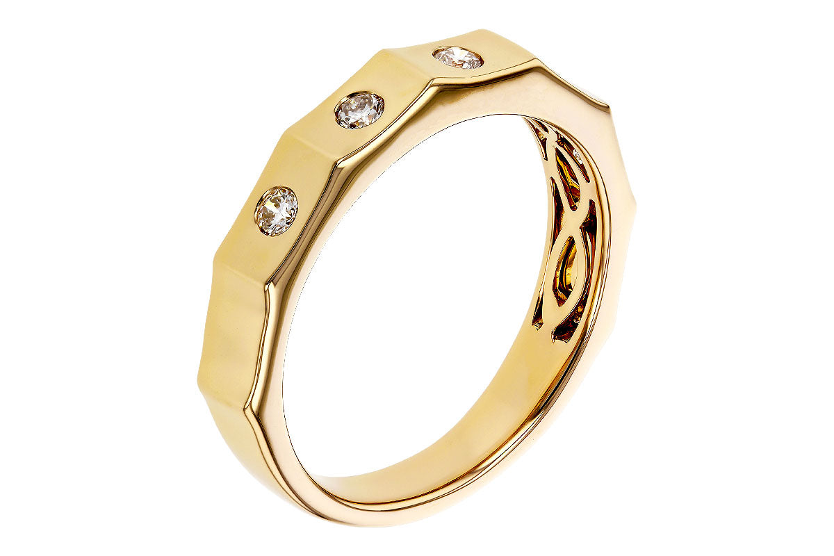 Allison Kaufman Diamond Wedding Band in 14K Yellow Gold, 0.20 ctw, alternate view