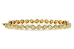 Allison Kaufman Fancy-Cut Diamond Bangle Bracelet in 14K Yellow Gold, 1.00 ctw