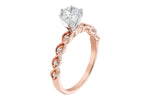Allison Kaufman Diamond Engagement Ring Semi-Mount in 14K Rose Gold, 0.11 ctw (L7742), alternate view