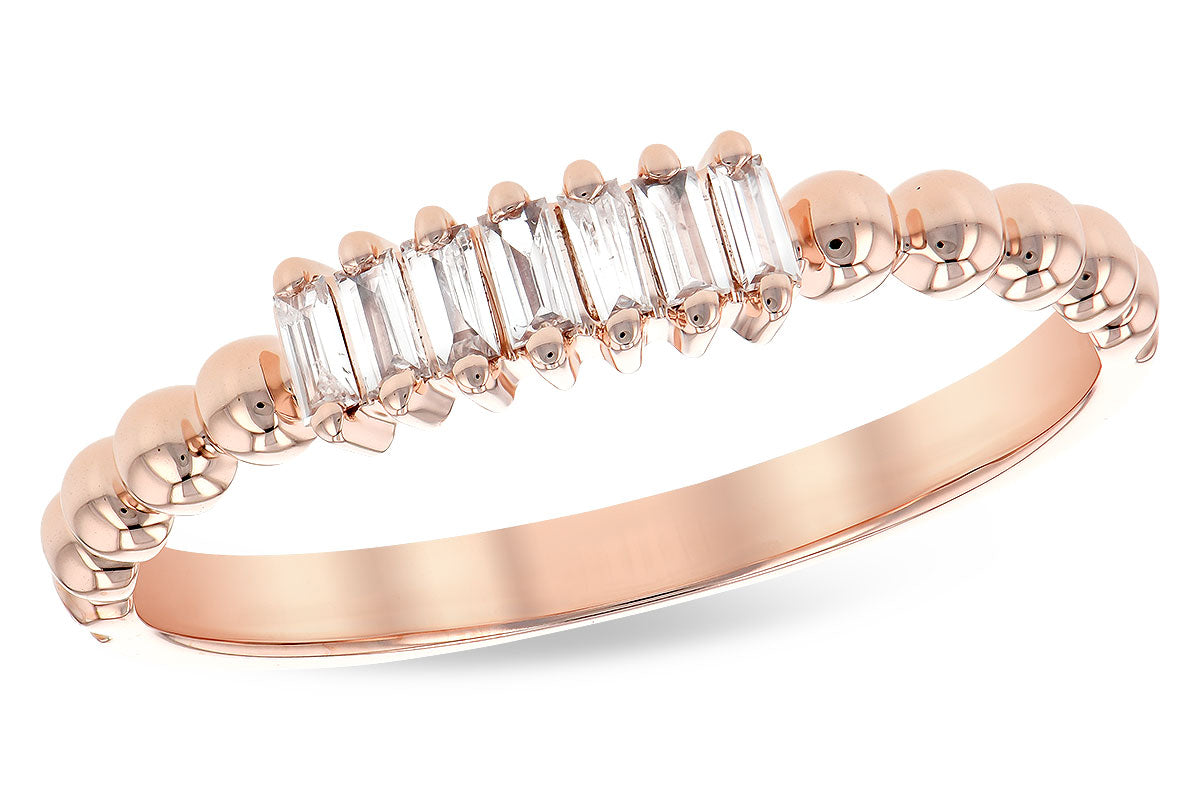 Allison Kaufman Baguette Diamond Ring in 14K Rose Gold, 0.10 ctw