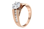 Allison Kaufman Diamond Engagement Ring Semi-Mount in 14K Rose Gold, 0.33 ctw (L7235), alternate view