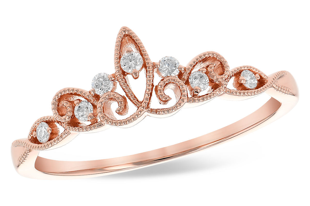 Allison Kaufman Diamond Wedding Band in 14K Rose Gold, 0.09 ctw (W2432)