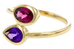 Allison Kaufman Garnet & Amethyst Ring in 14K Yellow Gold, 1.48 ctw, alternate view