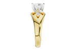 Allison Kaufman Fancy-Cut Diamond Engagement Ring Semi-Mount in 14K Yellow Gold, 0.38 ctw, alternate view