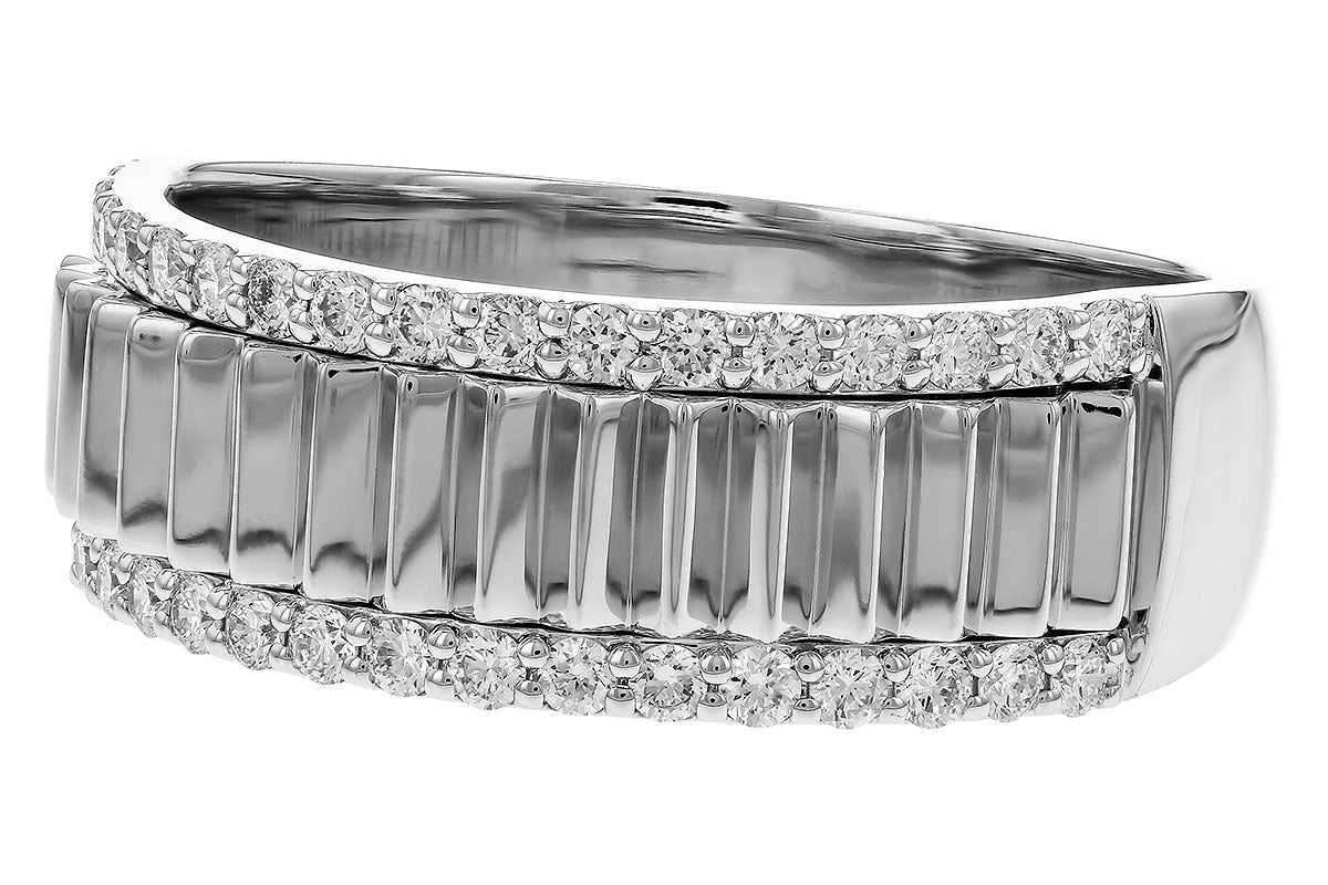 Allison Kaufman Diamond Wedding Band in 14K White Gold, 0.33 ctw, alternate view