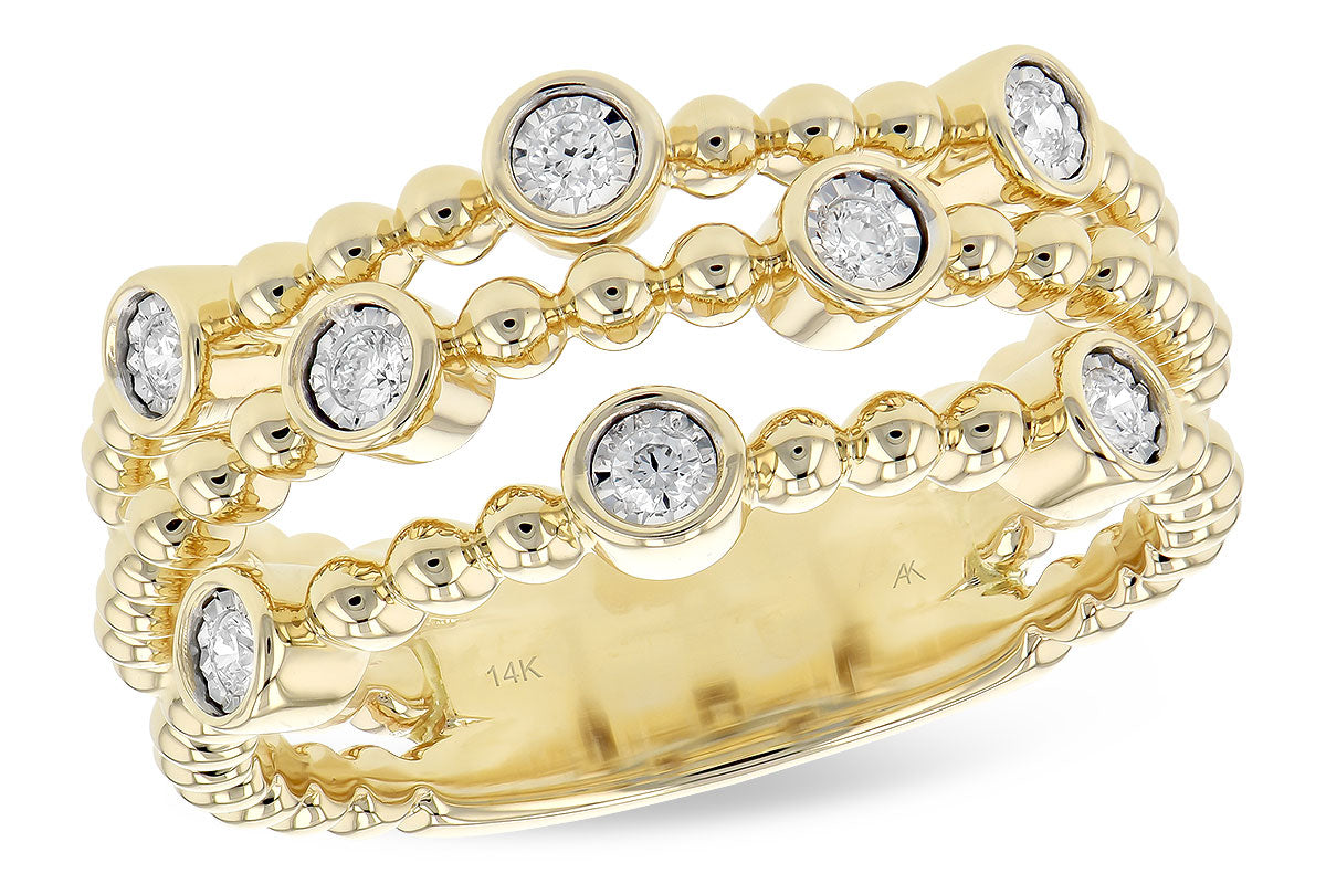 Allison Kaufman Diamond Wedding Band in 14K Yellow Gold, 0.12 ctw (W2406)