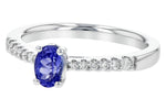 Allison Kaufman Tanzanite & Diamond Ring in 14K White Gold, 0.62 ctw, alternate view
