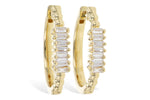 Allison Kaufman Baguette Diamond Earrings in 14K Yellow Gold, 0.20 ctw