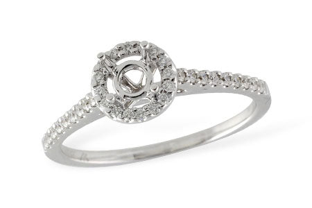 Allison Kaufman Diamond Engagement Ring Semi-Mount in 14K White Gold, 0.19 ctw (LR126-19)