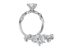 Allison Kaufman Diamond Engagement Ring Semi-Mount in 14K White Gold, 0.12 ctw (L7834), alternate view