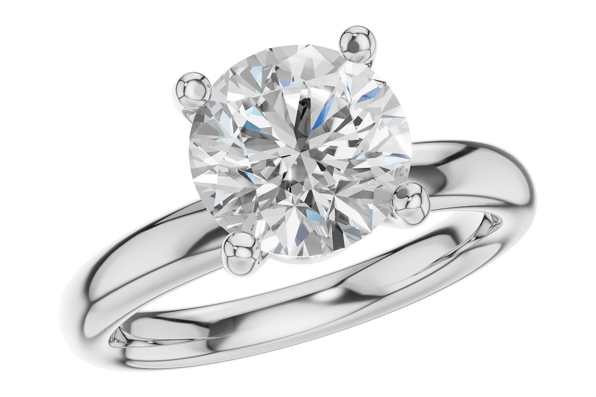 Allison Kaufman Diamond Engagement Ring Semi-Mount in 14K White Gold, 0.09 ctw (L7946)