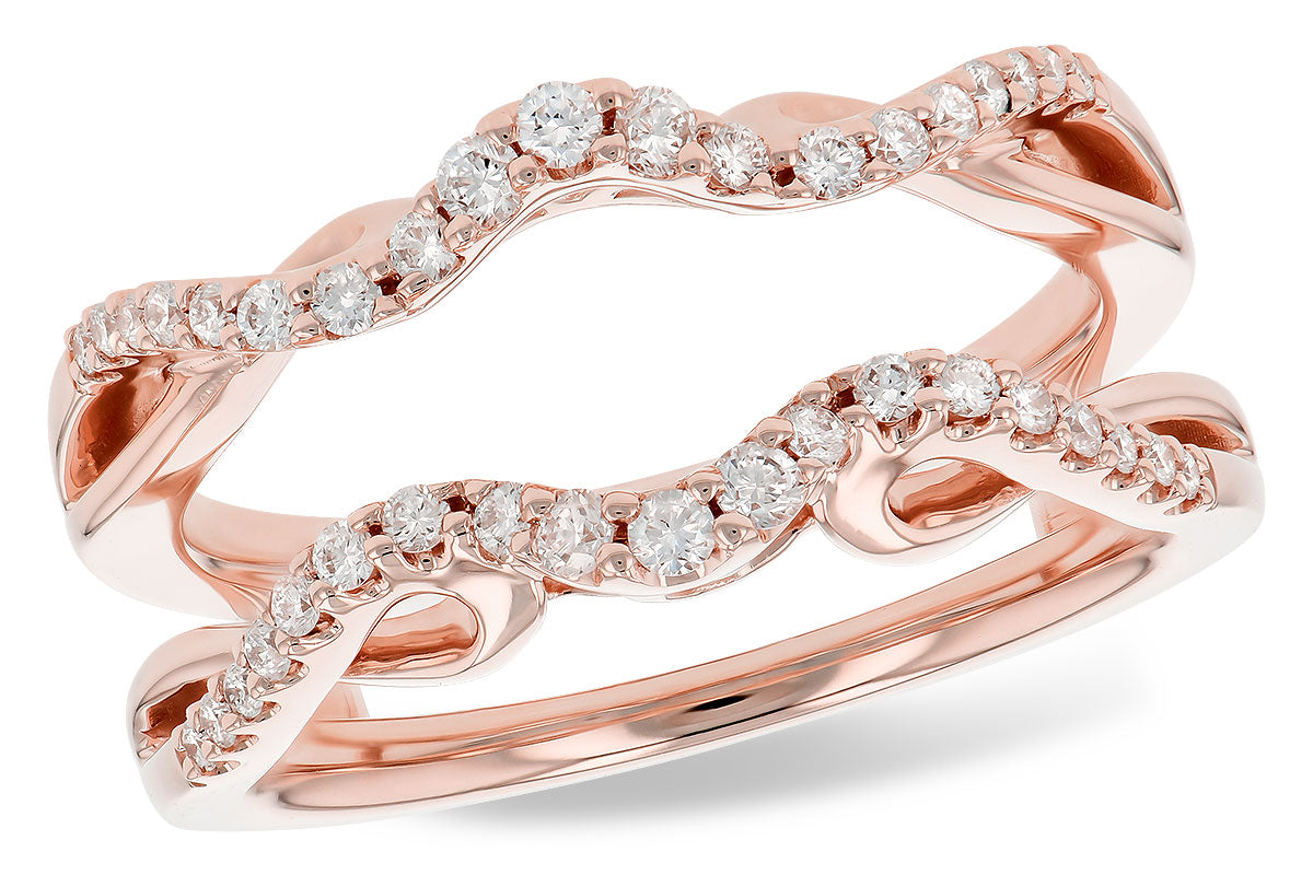 Allison Kaufman Diamond Ring Guard in 14K Rose Gold, 0.32 ctw (W2417)