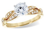 Allison Kaufman Diamond Engagement Ring Semi-Mount in 14K Yellow Gold, 0.16 ctw (L7758)