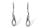 Allison Kaufman Diamond Earrings in 14K White Gold, 0.03 ctw