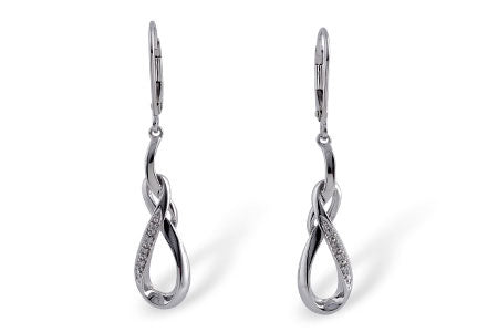 Allison Kaufman Diamond Earrings in 14K White Gold, 0.03 ctw