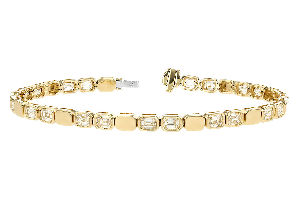 Allison Kaufman Fancy-Cut Diamond Bracelet in 14K Yellow Gold, 4.10 ctw
