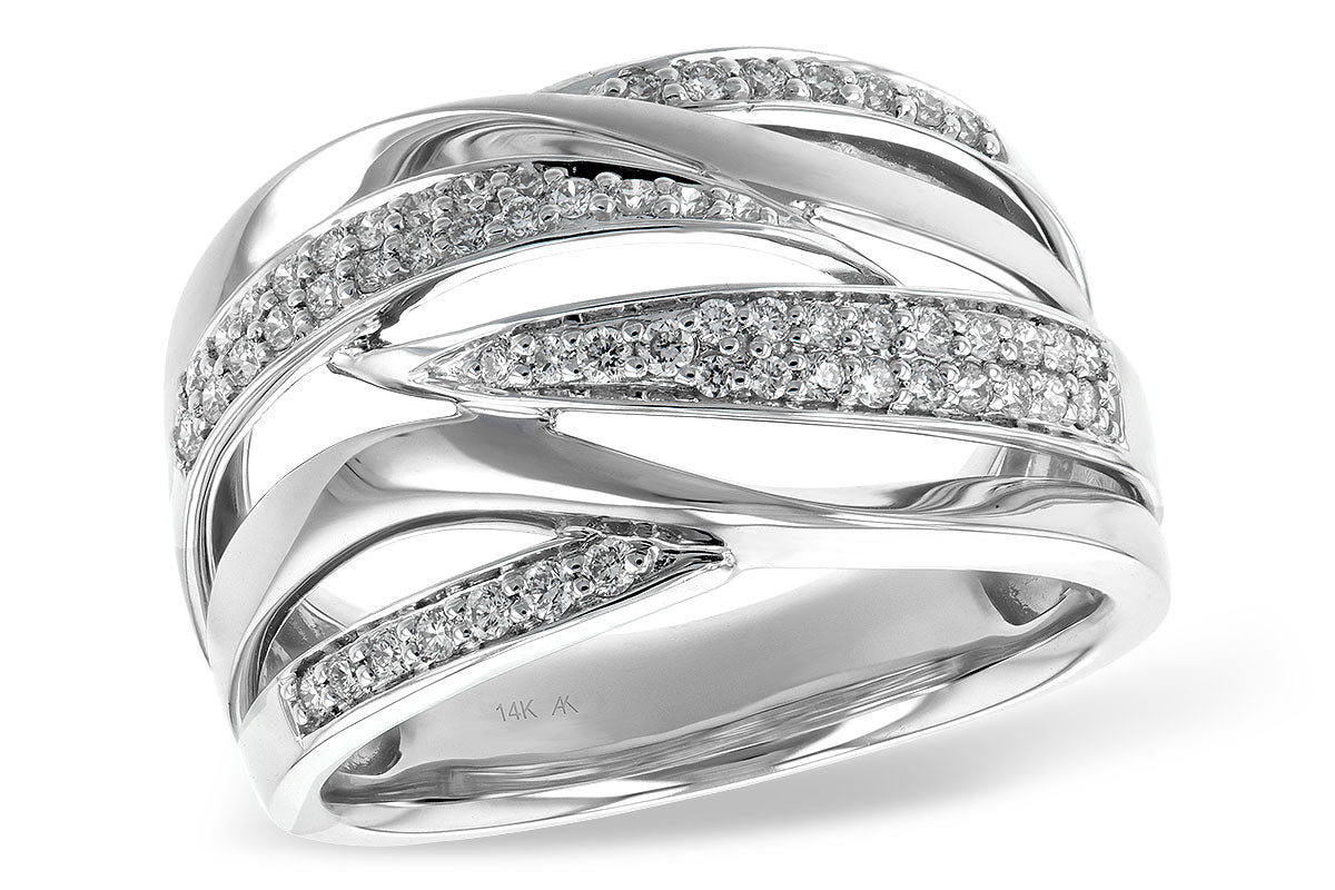 Allison Kaufman Diamond Wedding Band in 14K White Gold, 0.32 ctw (W2048)