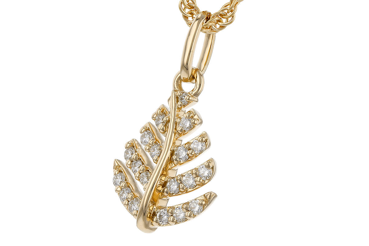 Allison Kaufman Diamond Necklace in 14K Yellow Gold, 0.15 ctw (N8616), alternate view