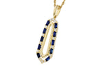 Allison Kaufman Sapphire & Diamond Necklace in 14K Yellow Gold, 0.94 ctw, alternate view