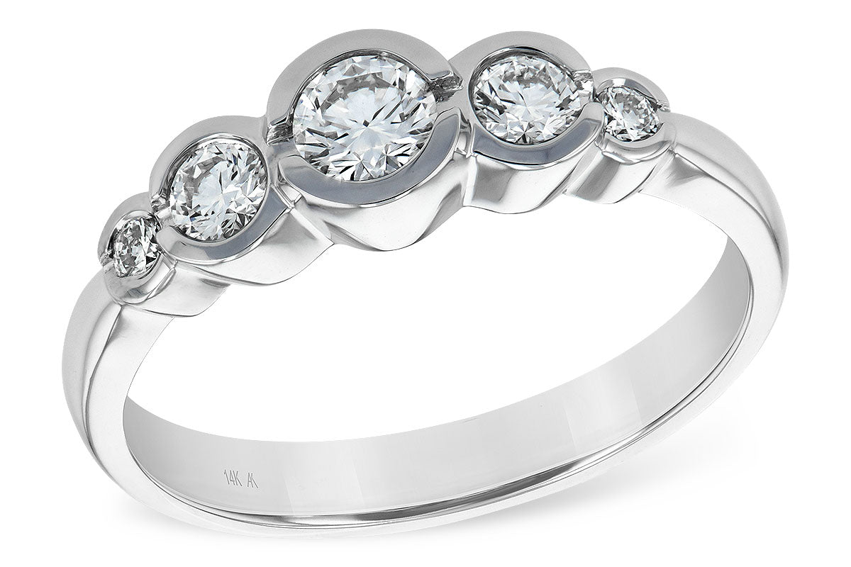 Allison Kaufman Diamond Wedding Band in 14K White Gold, 0.50 ctw (WR106-50)