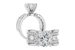 Allison Kaufman Diamond Engagement Ring Semi-Mount in 14K White Gold, 0.50 ctw (L7913), alternate view