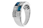 Allison Kaufman London Blue Topaz & Diamond Ring in 14K White Gold, 1.00 ctw, alternate view