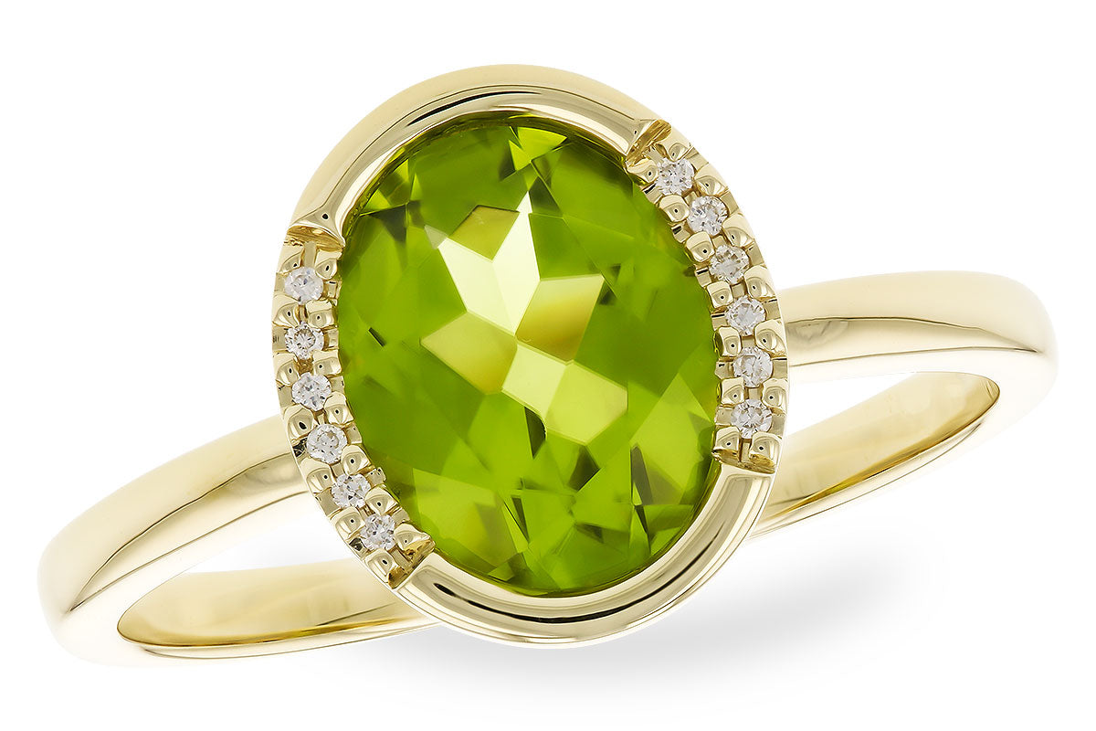 Allison Kaufman Peridot & Diamond Ring in 14K Yellow Gold, 1.75 ctw