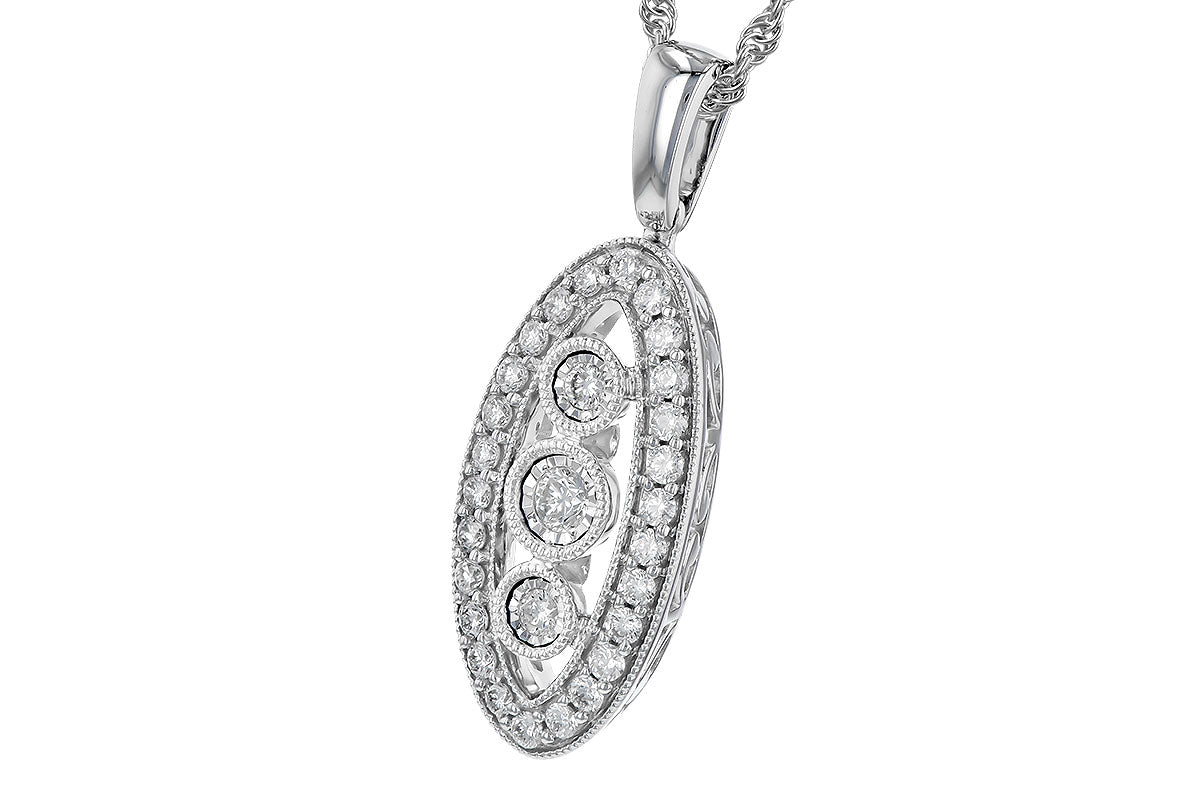 Allison Kaufman Diamond Necklace in 14K White Gold, 0.34 ctw (N8209), alternate view
