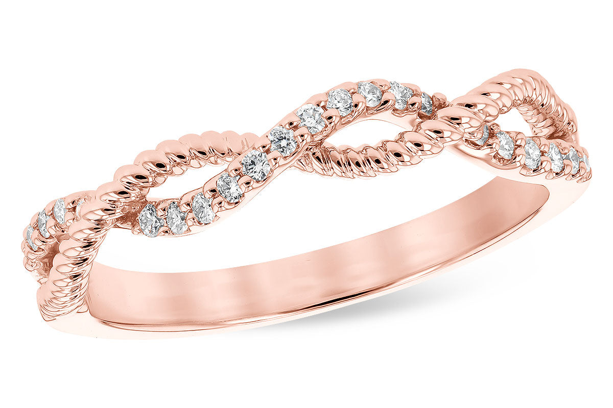 Allison Kaufman Diamond Wedding Band in 14K Rose Gold, 0.12 ctw (W2389)