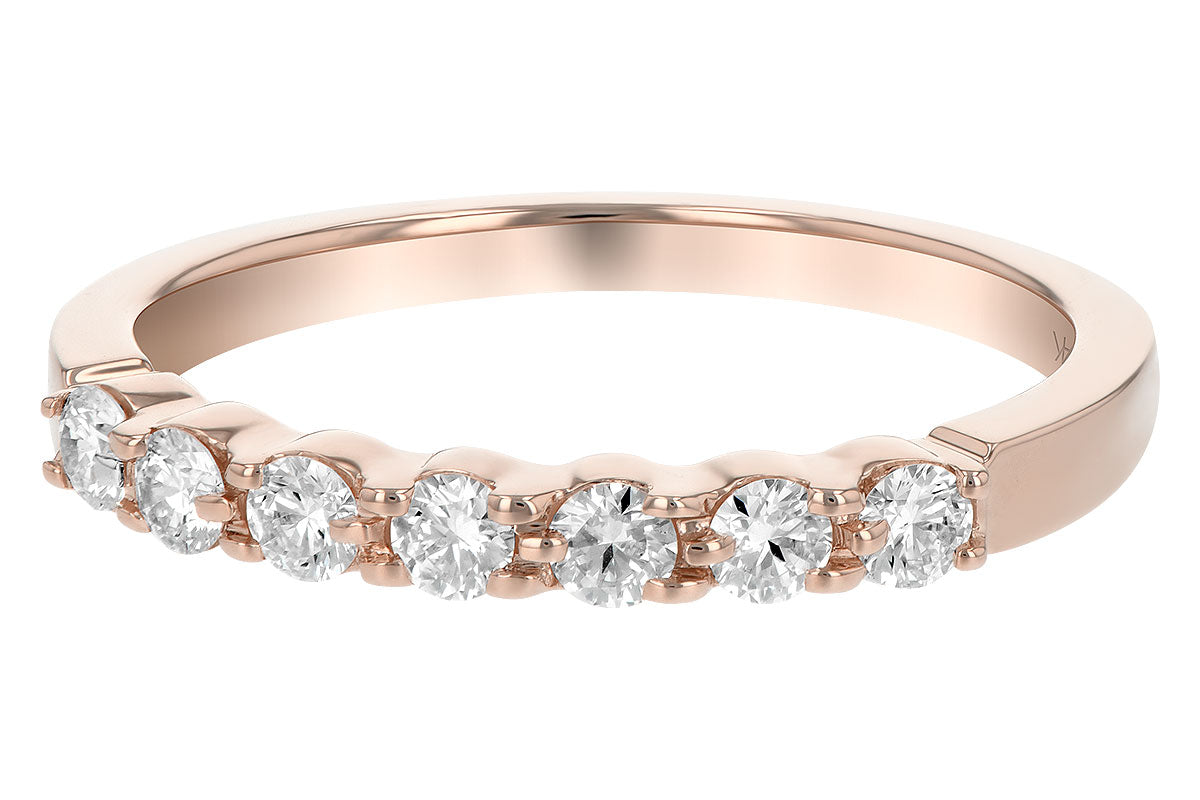 Allison Kaufman Diamond Wedding Band in 14K Rose Gold, 0.33 ctw (WR114-33), alternate view