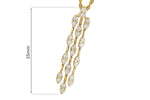 Allison Kaufman Diamond Necklace in 14K Yellow Gold, 0.48 ctw, alternate view