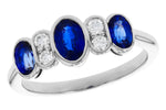 Allison Kaufman Sapphire & Diamond Ring in 14K White Gold, 1.33 ctw