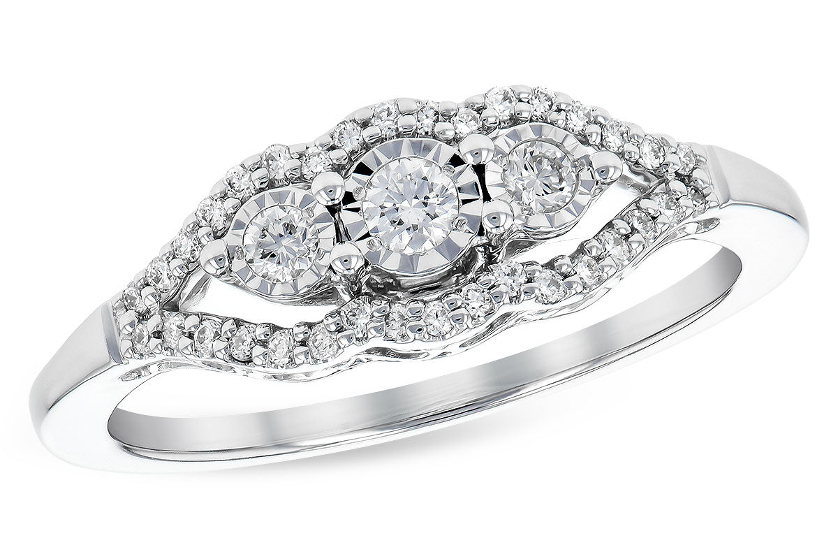 Allison Kaufman Diamond Wedding Band in 14K White Gold, 0.25 ctw (D5810)