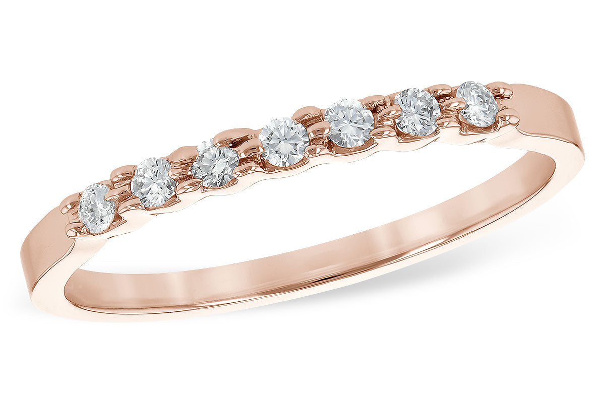 Allison Kaufman Diamond Wedding Band in 14K Rose Gold, 0.12 ctw (WR114-12)