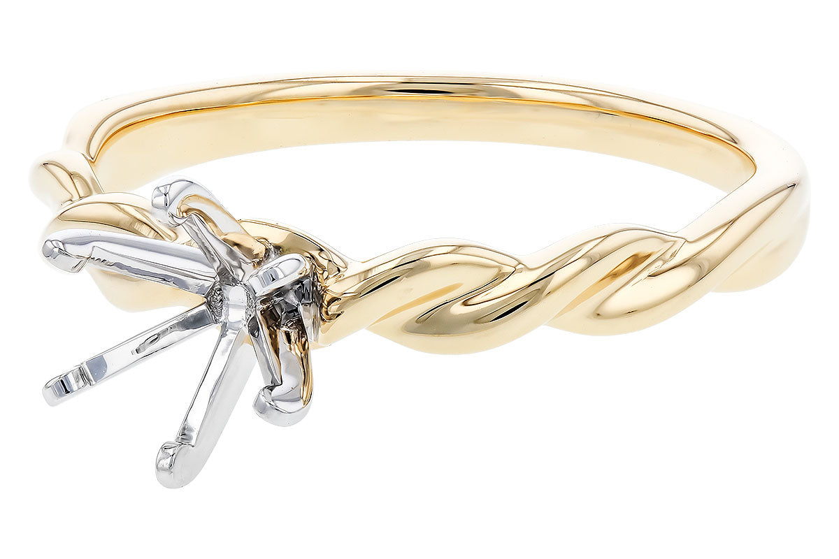 Allison Kaufman Engagement Ring Semi-Mount in 14K Yellow Gold (L7843), alternate view