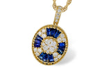 Allison Kaufman Sapphire & Diamond Necklace in 14K Yellow Gold, 0.80 ctw