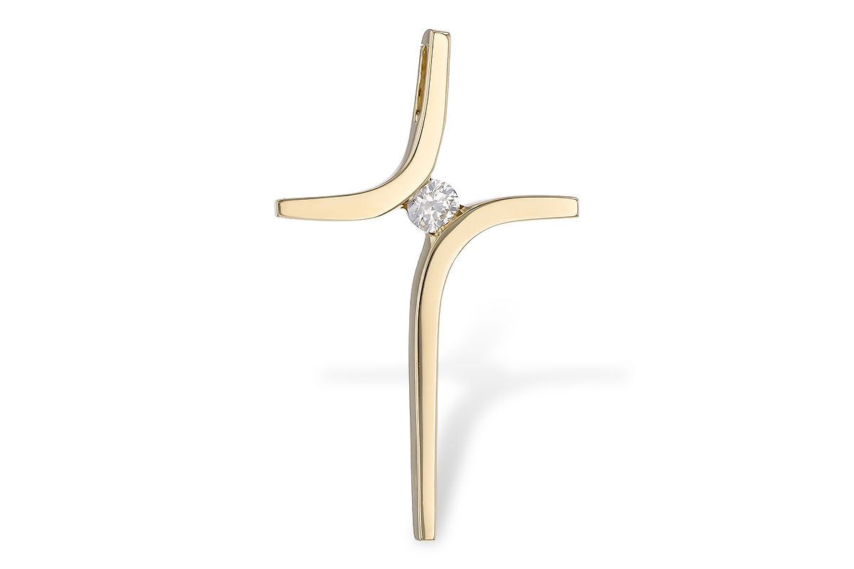Allison Kaufman Diamond Pendant in 14K Yellow Gold, 0.03 ctw (P6257)