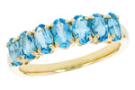 Allison Kaufman Blue Topaz Ring in 14K Yellow Gold, 1.72 ctw