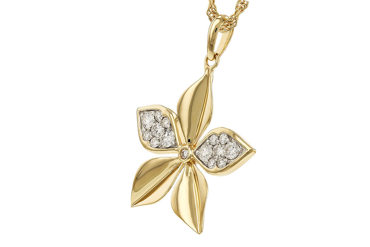 Allison Kaufman Diamond Necklace in 14K Yellow Gold, 0.32 ctw (N8712), alternate view