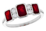 Allison Kaufman Ruby & Diamond Ring in 14K White Gold, 1.55 ctw