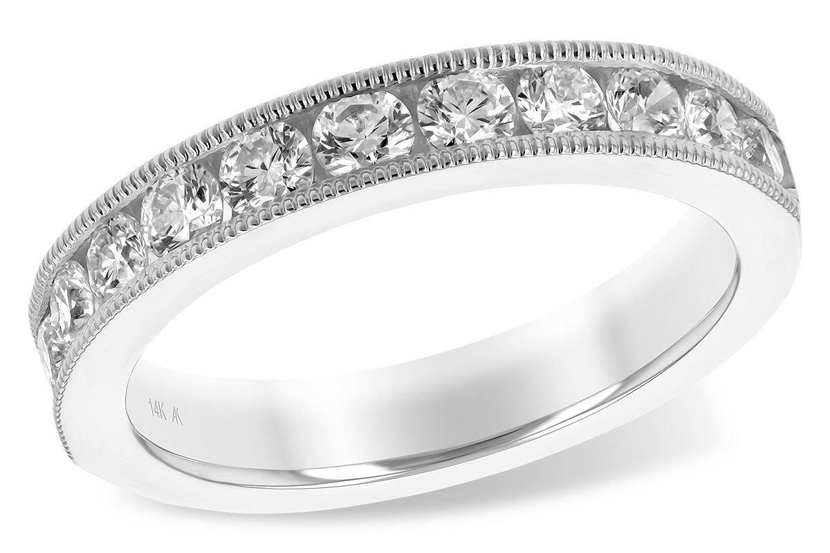 Allison Kaufman Diamond Wedding Band in 14K White Gold, 1.00 ctw (WR829-1)