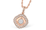 Allison Kaufman Diamond Necklace in 14K Rose Gold, 0.30 ctw (N8205)