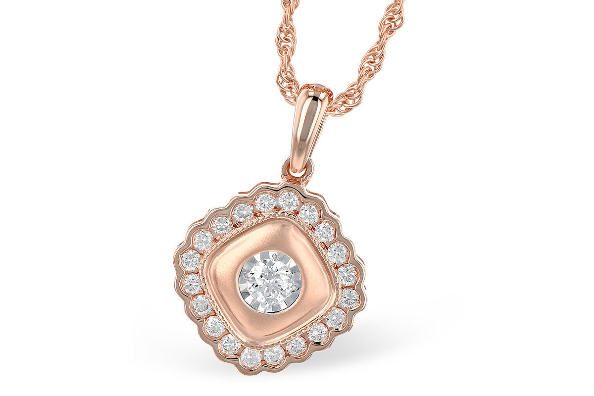 Allison Kaufman Diamond Necklace in 14K Rose Gold, 0.30 ctw (N8205)