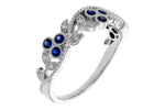 Allison Kaufman Sapphire & Diamond Wedding Band in 14K White Gold, 0.29 ctw (W2698), alternate view