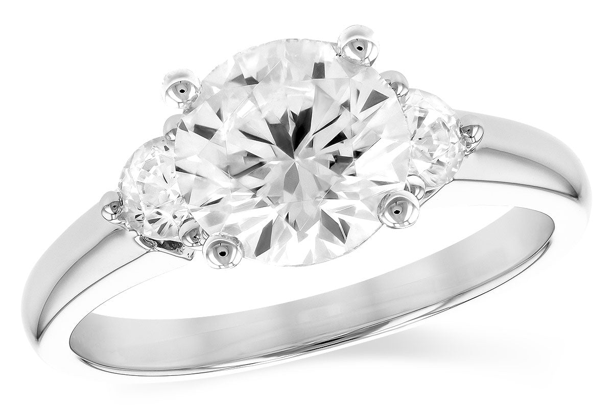 Allison Kaufman Diamond Engagement Ring Semi-Mount in 14K White Gold, 0.36 ctw