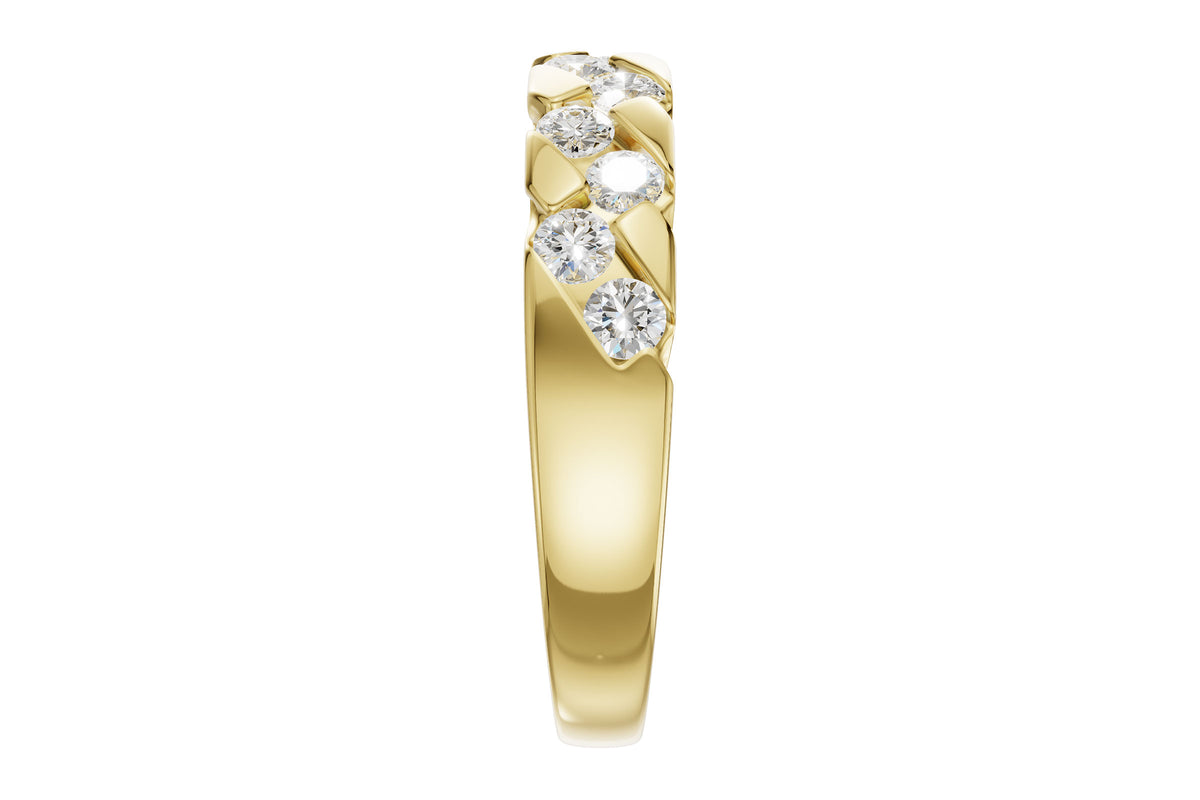 Allison Kaufman Diamond Wedding Band in 14K Yellow Gold, 0.66 ctw, alternate view